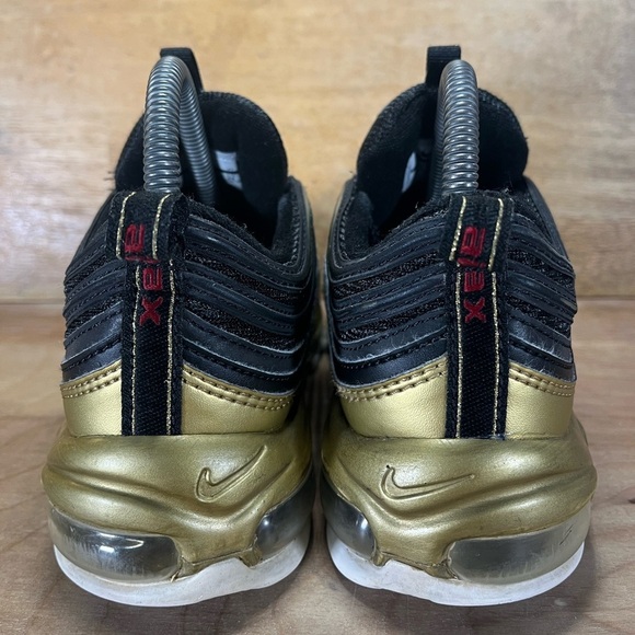 Nike Air Max 97 QS B-Sides RETRO Womens Size 7.5 Shoes Sneakers Metallic Gold - Picture 5 of 11